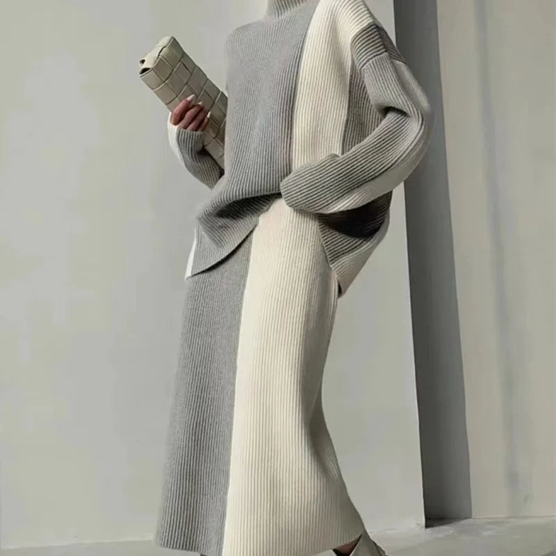 NoEnName_Null Women's Winter Splice Plush Scarf – Stylish & Cozy Casual Accessory