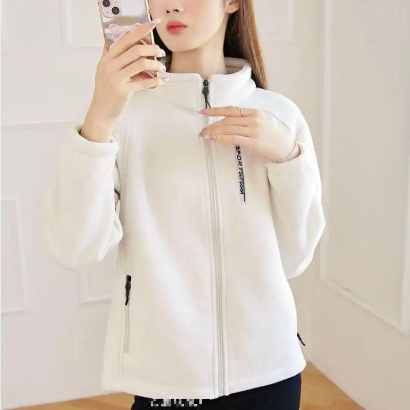 Zuolunouba Women's Casual Slim Fit Turtleneck Zip-Up Fleece Jacket – Winter Collection