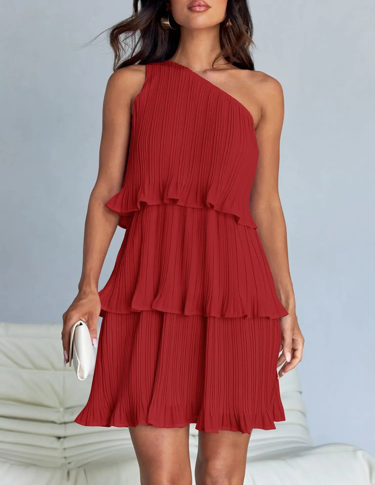 YJKDYK Women’s One-Shoulder A-Line Beach Dress – Summer 2024 Collection