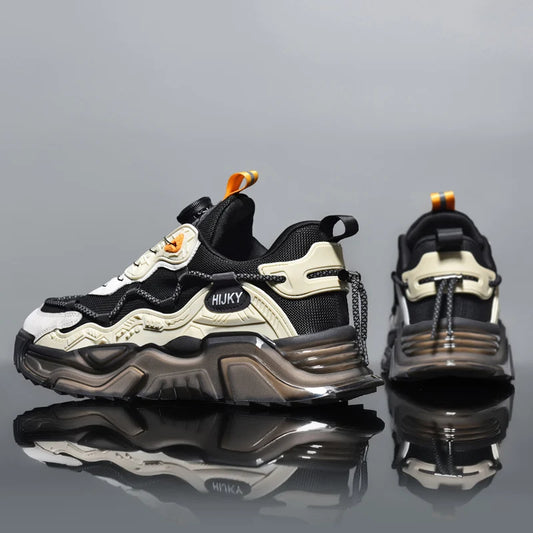 uzhy Men's Breathable Casual Lace-Up Shoes - Winter-Ready, Anti-Odor Sneakers