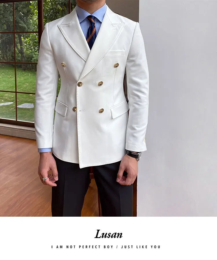 NSTOPOS Men's England Style Slim Fit Blazer - Casual & Stylish Blazer Jacket for Men