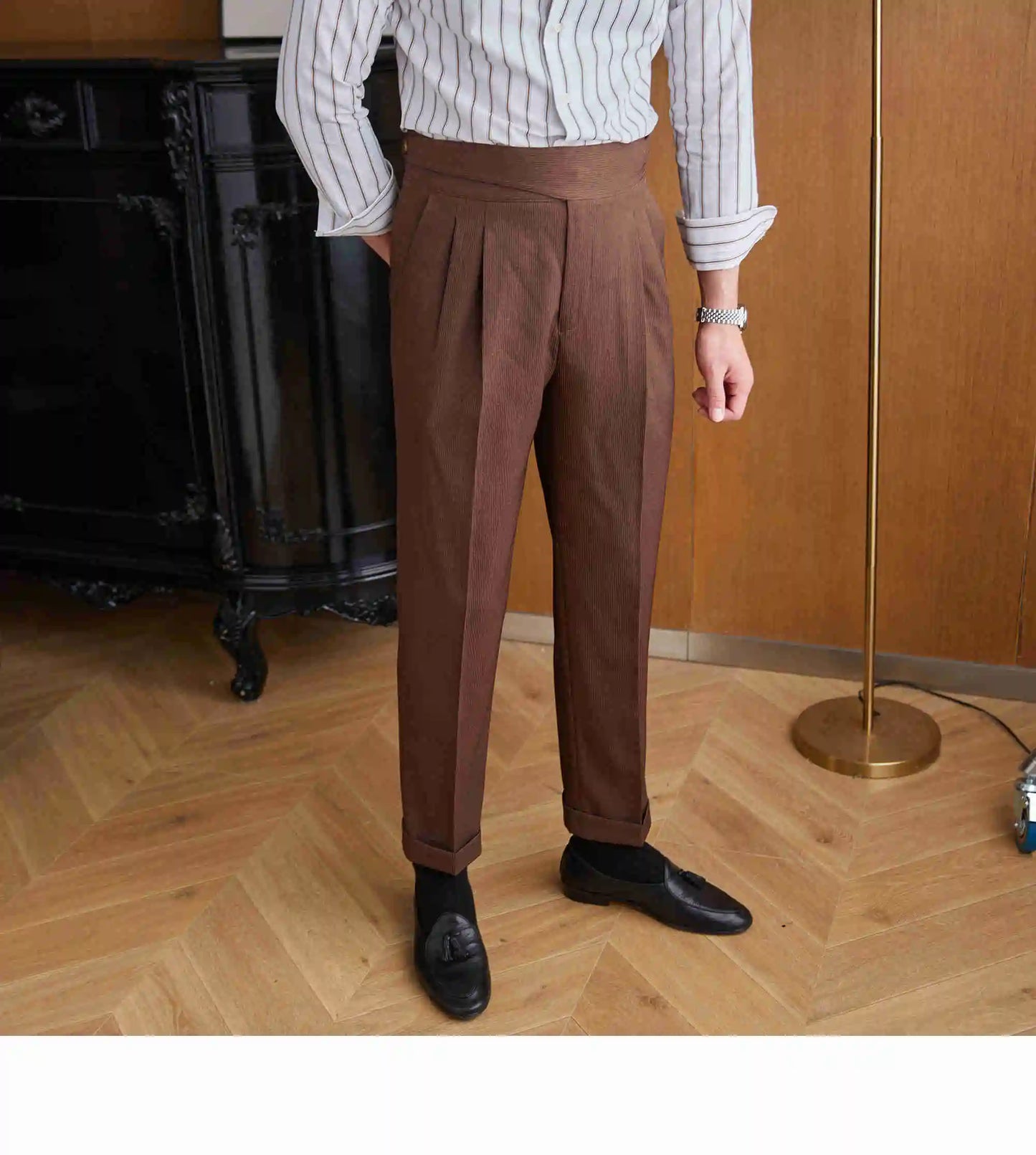 NSTOPOS Men's Business Slim Fit Double-Breasted Suit – Four Seasons Collection 2023