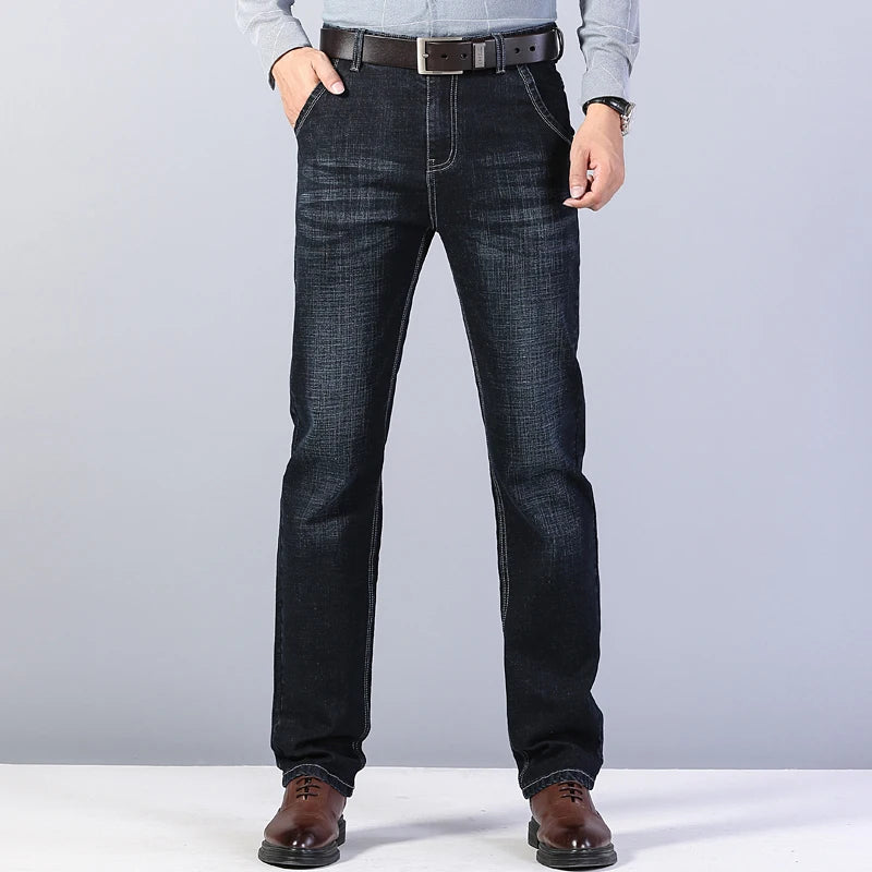 Odinokov Men’s Casual Straight-Leg Denim Jeans - Durable & Stylish