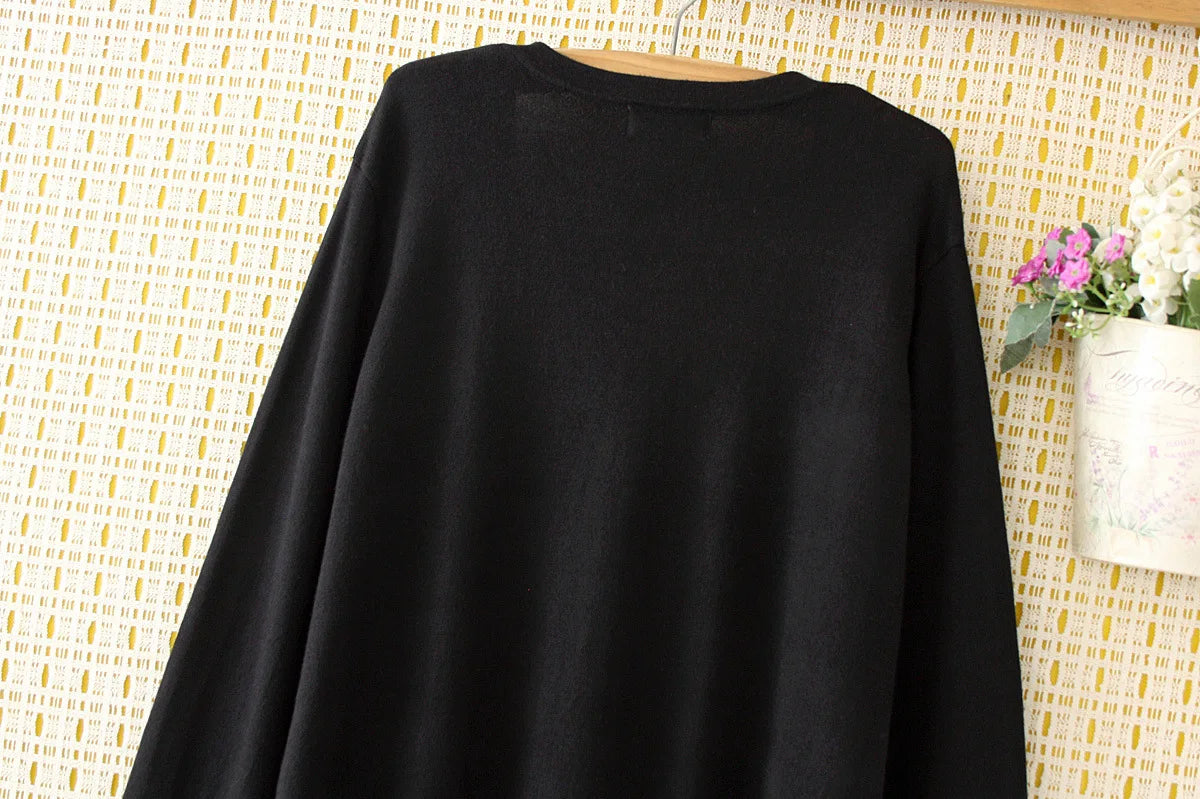 Women’s Slim Fit Single-Breasted V-Neck Casual Cardigan – Autumn/Winterr