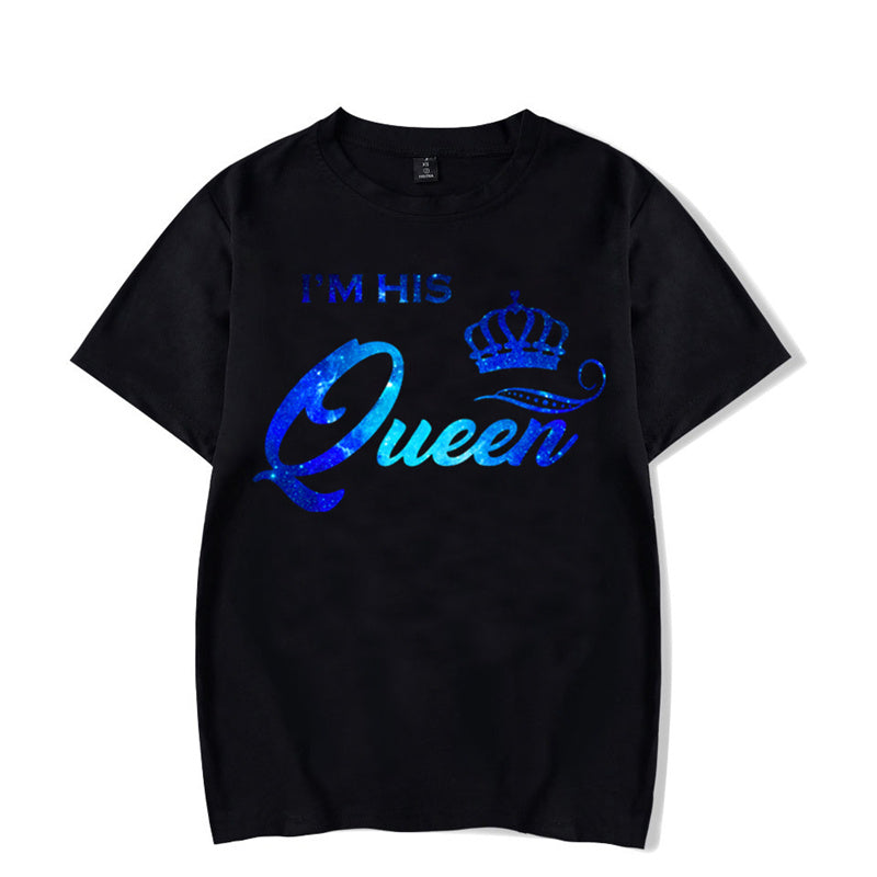 WGTD WISH Funny Animal Print Casual T-Shirt for Women – Summer Couples Matching Tee