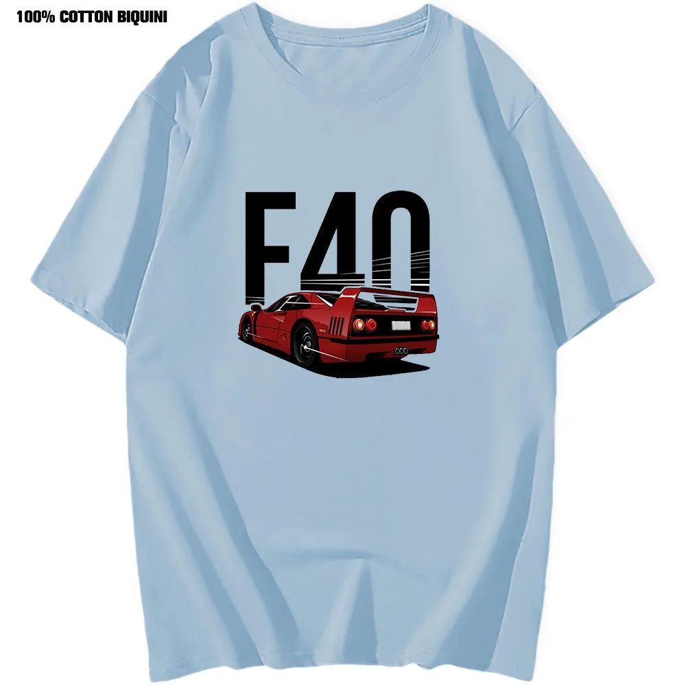 BIQUINI Men's Casual O-Neck Cotton Print Tee - Breathable and Moisture-Wicking for Spring & Summer