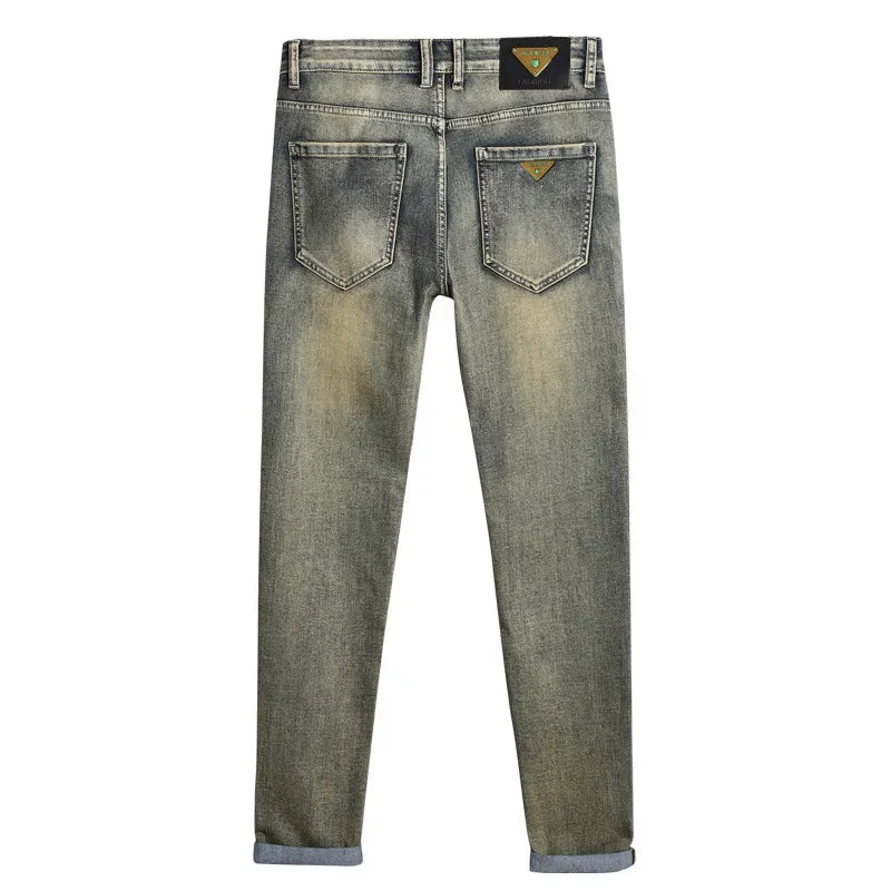 Denim jeans Pants Slim Fit Retro Stretch 2023 Winter Autumn Trousers Moto Biker Jeans High Quality