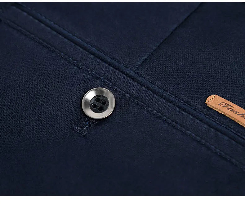 KUBRO Men’s Smart Casual Straight-Leg Pants with Fur Decoration – Autumn/Winter