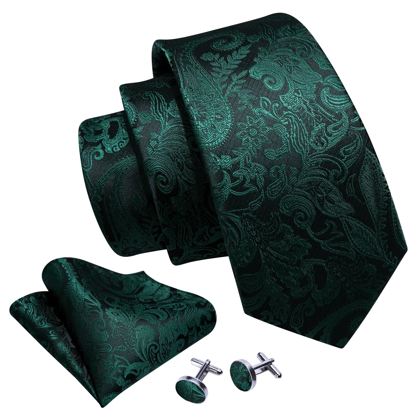 Title: Barry.Wang Green Floral Bow Tie - Silk & Polyester Blend