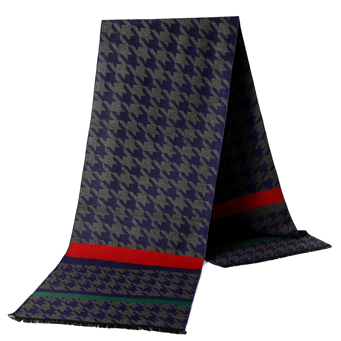 NoEnName_Null Cashmere and Silk Plaid Scarf for Women – Warm, Fashionable Shawl for Outdoor Use