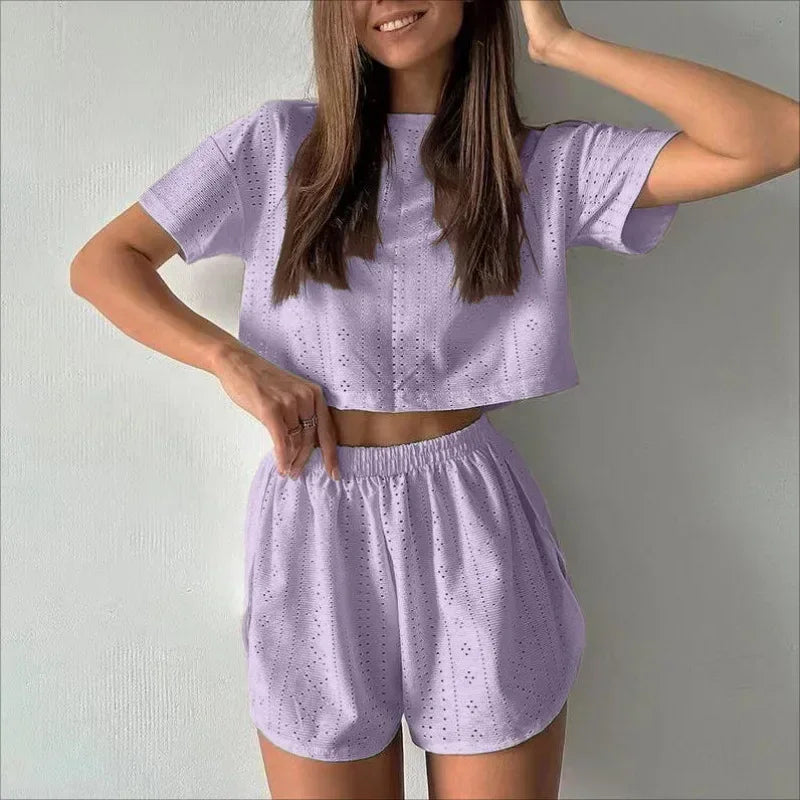 CYSAYS Women’s Casual Pullover Top with Hollow Out Details & Flare Sleeves – Summer 2024 Collection