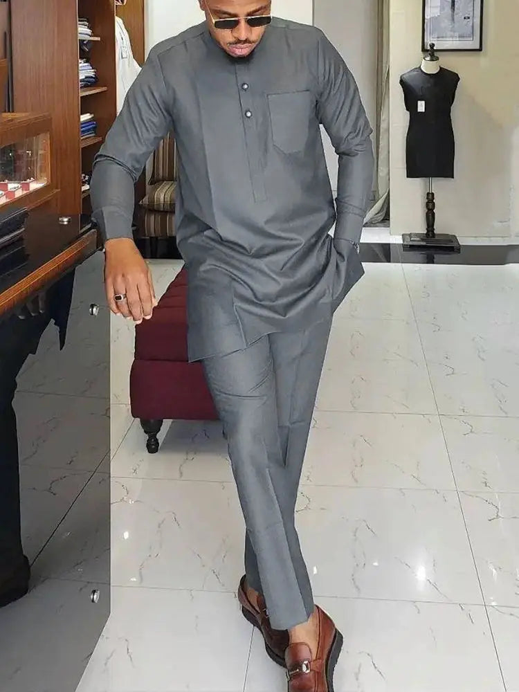 Men’s Casual Cotton Blend Full-Length Spring and Summer Outfit