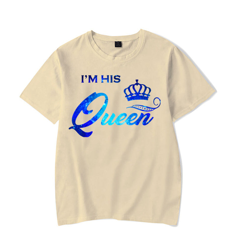 WGTD WISH Funny Animal Print Casual T-Shirt for Women – Summer Couples Matching Tee