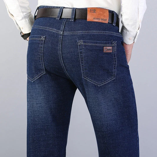 Odinokov Men’s Casual Straight-Leg Denim Jeans - Durable & Stylish