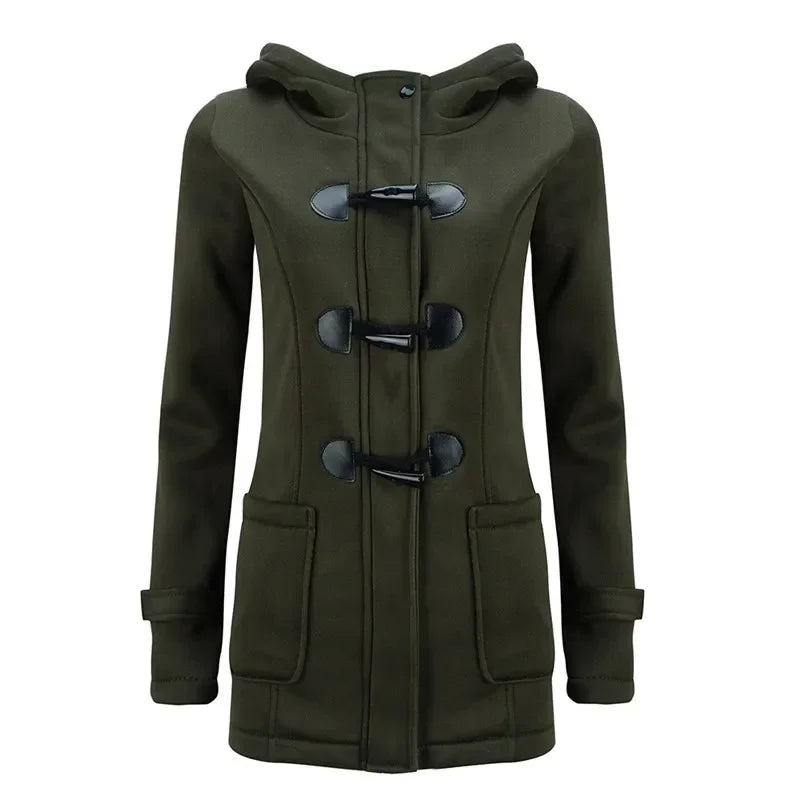 Women's Hooded Zip-Up Sweatshirt – Casual Loose Fit with Pockets for Autumn/Winter