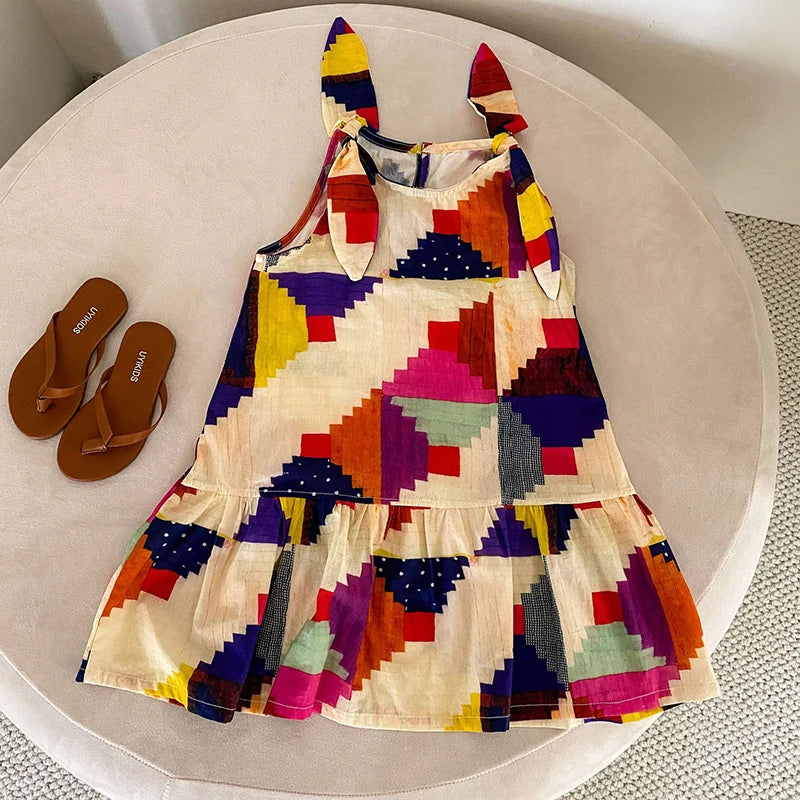 MILANCEL Summer Cotton Clothing Set for Kids (Ages 4-6Y) – Unisex Vacation Outfit with Printed Shirt and Shorts