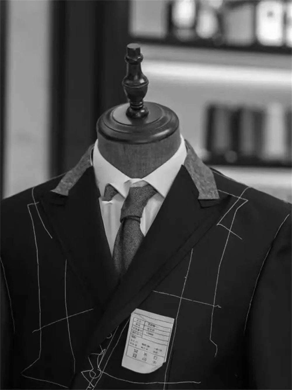 NoEnName_Null Men's Smart Casual Suit Jacket – Cotton & Wool Blend for All Seasons