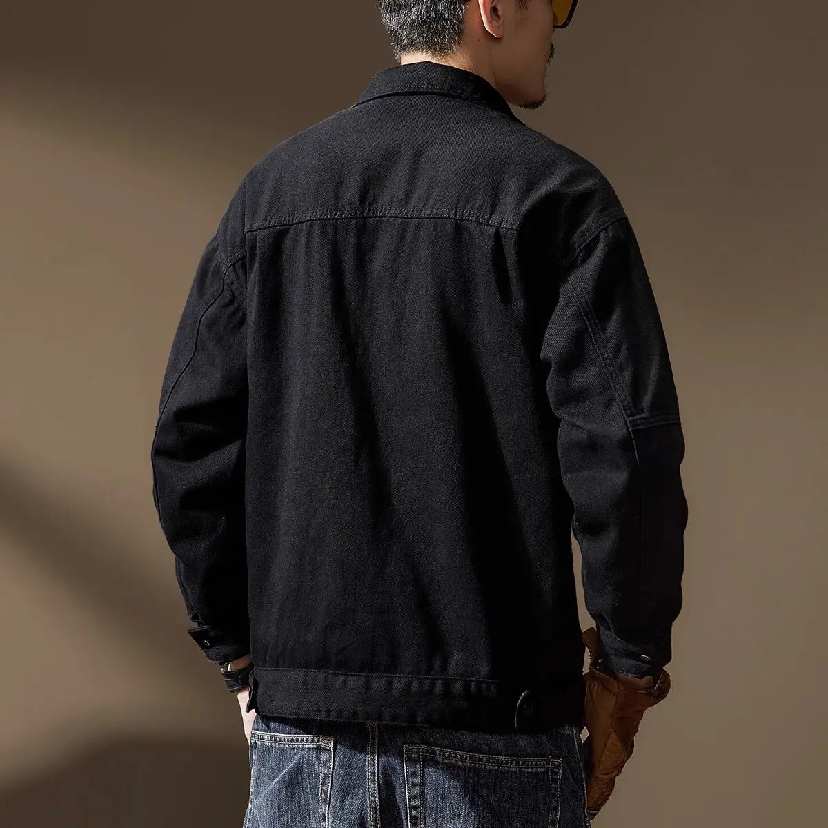 VXO Men’s Chic Autumn & Winter Jacket – Stylish Turn-Down Collar, Ribbed Sleeves, and Pockets for Daily Wear