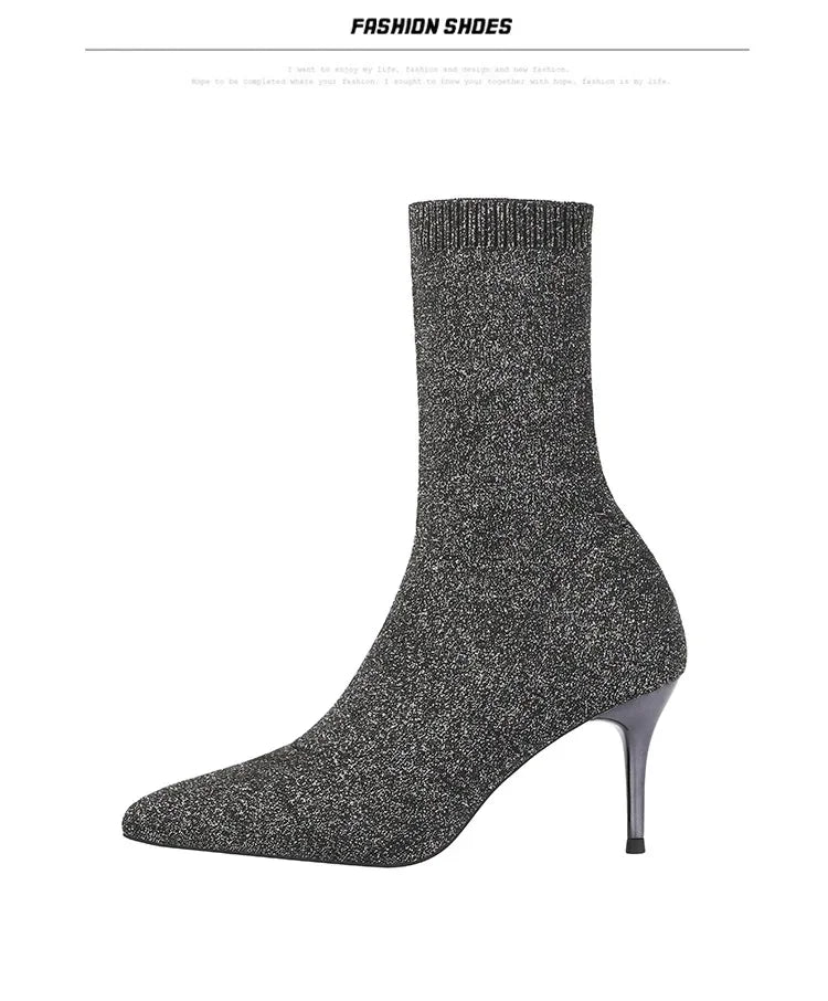 YBQJOO Women's Chelsea Boots – Pointed Toe, Ultra-High Heel, Sexy and Stylish Winter Footwear