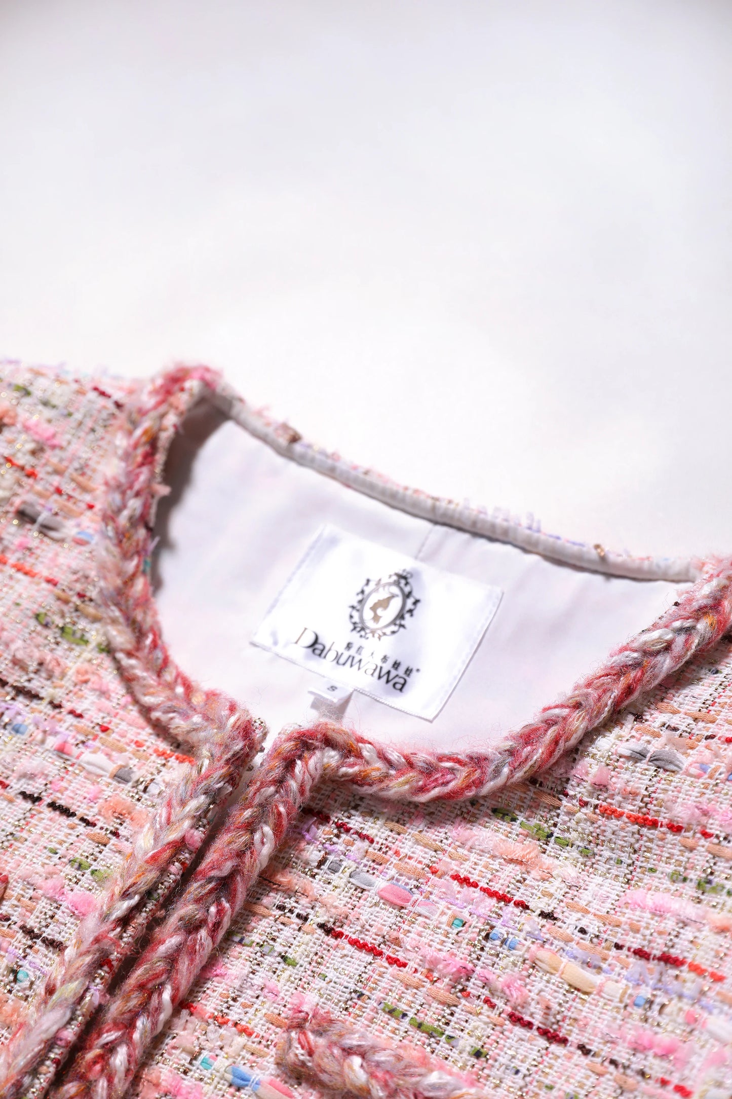 Dabuwawa Women's England Style Plaid A-Line Dress with Tassel, Button, and Patchwork Details – Autumn/Winter Collection