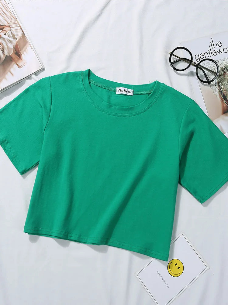 Women's Casual O-Neck Loose Fit Short Sleeve Tee – Summer 2025 | Dozw