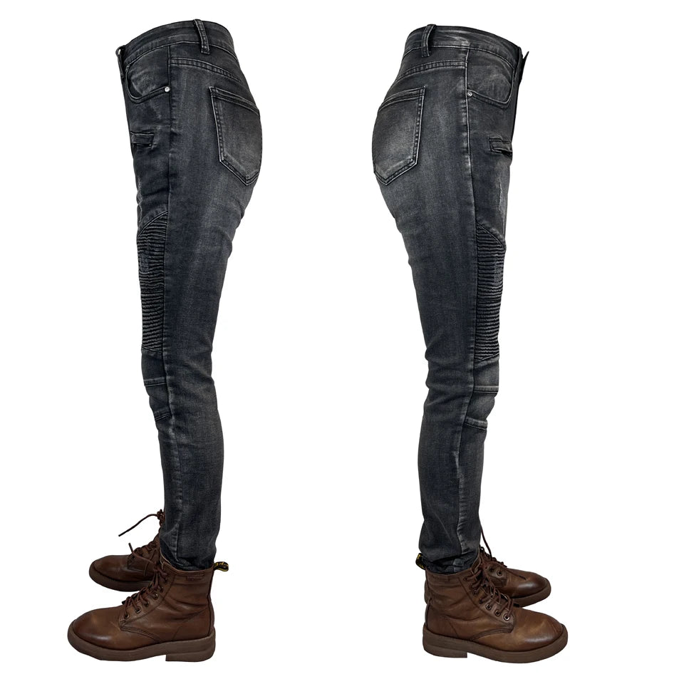 EvoHiker Women's Motorcycle Protective Jeans - Fireproof & Wearable Biker Pants