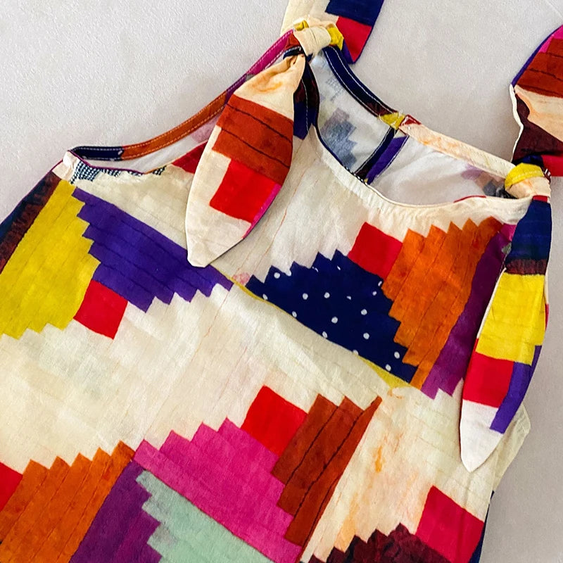 MILANCEL Summer Cotton Clothing Set for Kids (Ages 4-6Y) – Unisex Vacation Outfit with Printed Shirt and Shorts