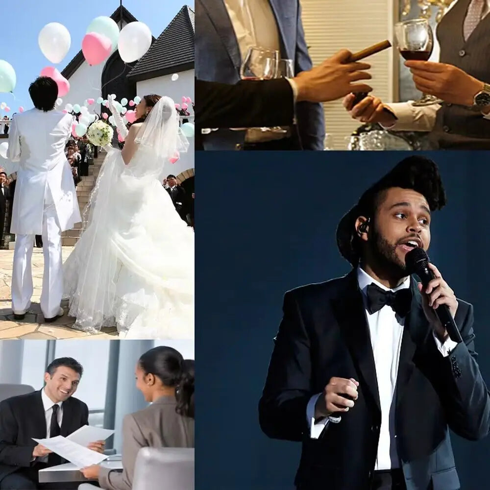 Men's Suit Brown Herringbone Blazer Prom Tuxedos Wool Tweed Single Breasted Formal Bussiness/Wedding Prom Jacket(Only Coat)