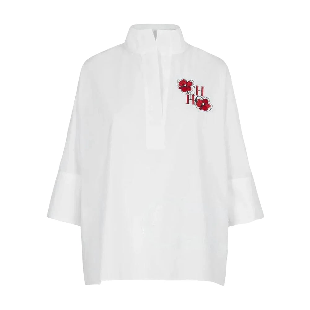 Women's Floral Cotton Polo Shirt with Long Sleeves – Summer 2025 | CHCH Casual Collection