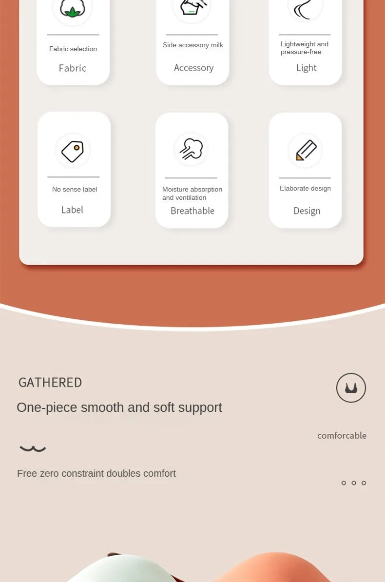 KING'S FAITH Women's Floral Push-Up Bra - Wire-Free, Front Closure, Everyday Comfort