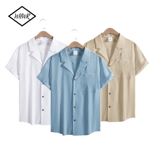 Men’s Casual V-Neck Short Sleeve Knit Shirt – Lightweight & Breathable Spring/Summer Style