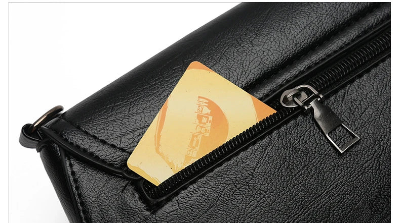 NoEnName_Null PU Shoulder Bag for Women – Soft Square Design with Interior Compartments