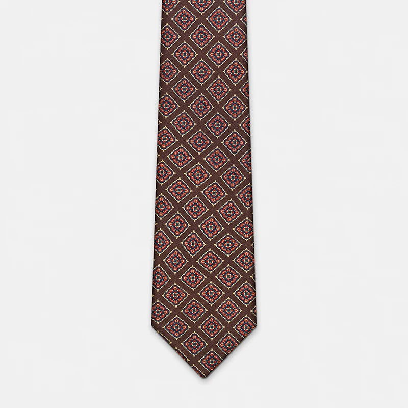 ZOMETG Floral Silk Neck Tie for Men