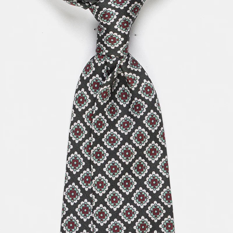 ZOMETG Floral Silk Neck Tie for Men