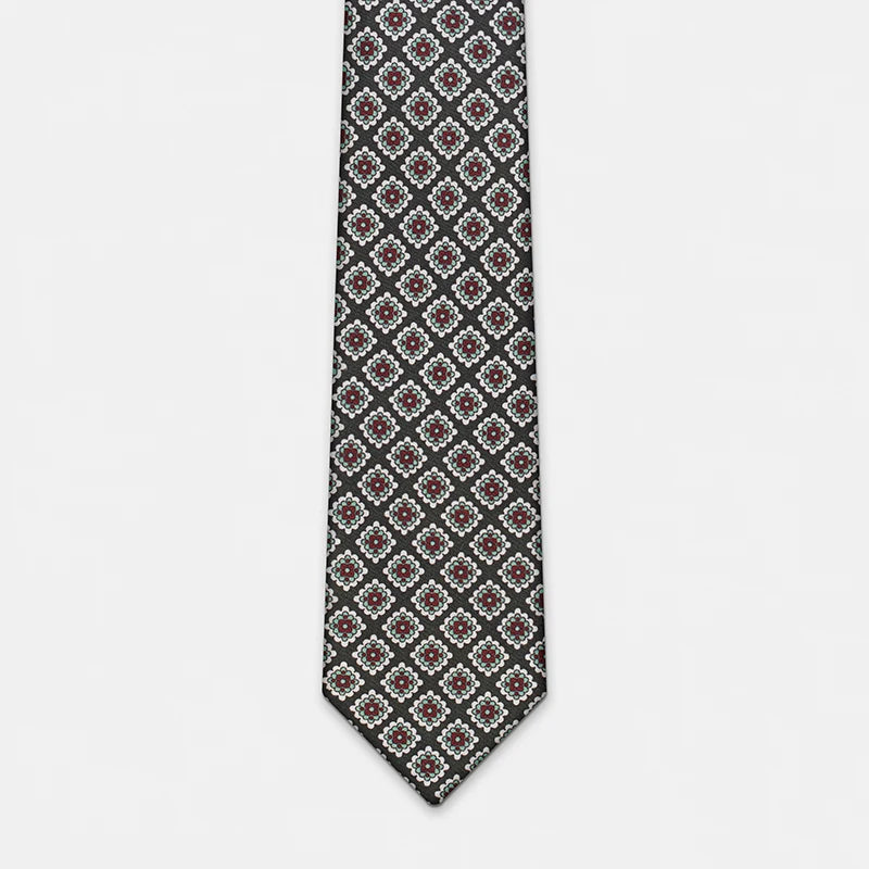 ZOMETG Floral Silk Neck Tie for Men