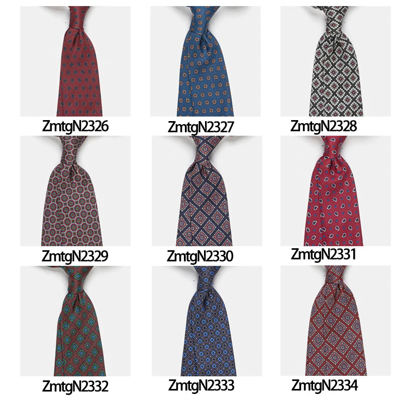 ZOMETG Floral Silk Neck Tie for Men