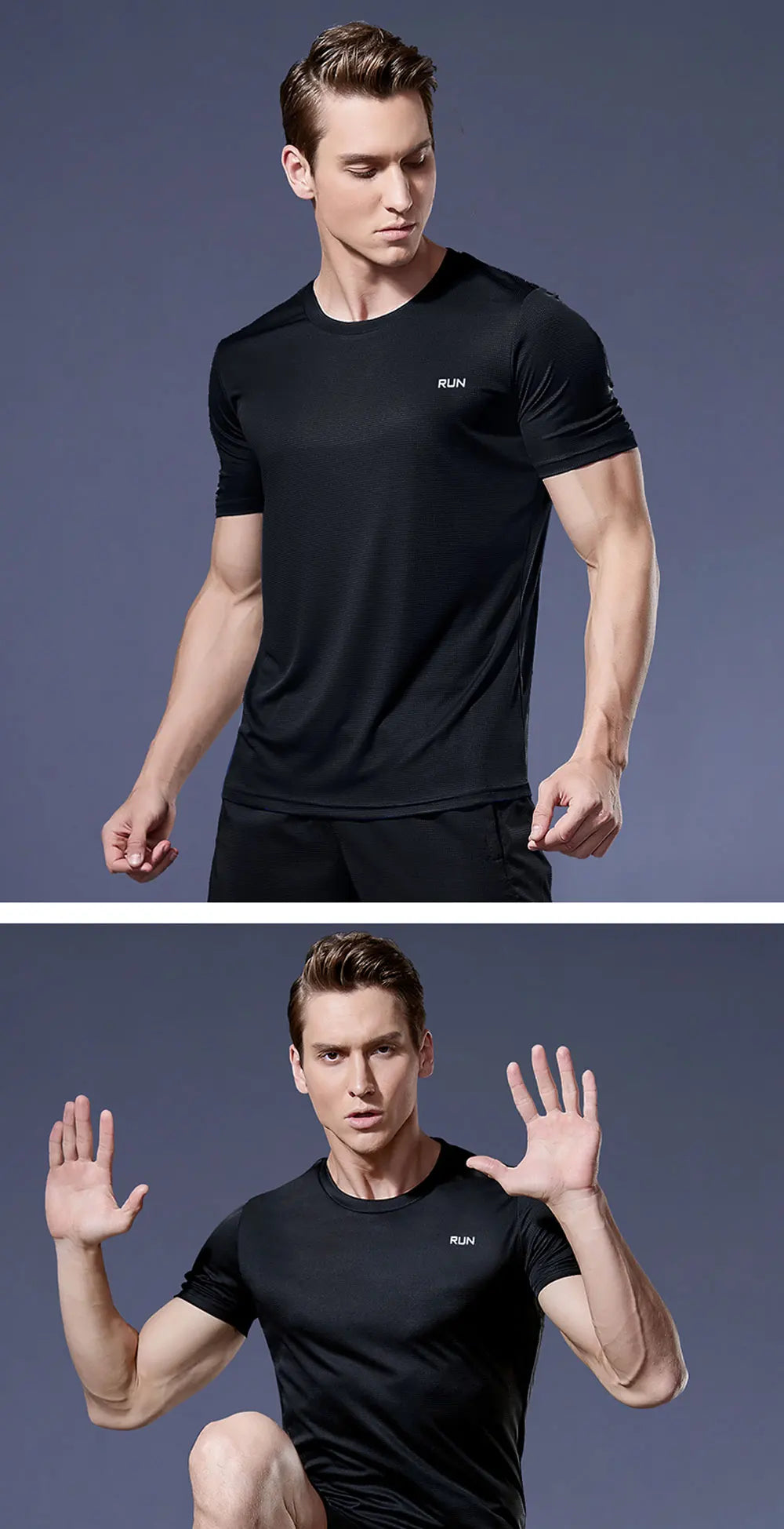 Men’s Quick-Dry Reflective Gym T-Shirt – Anti-Sweat Sportswear for Running, Basketball, Fitness