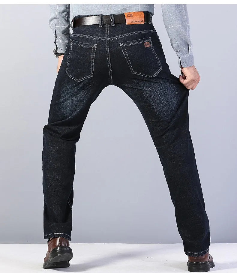 Men’s Casual Straight-Leg Denim Jeans