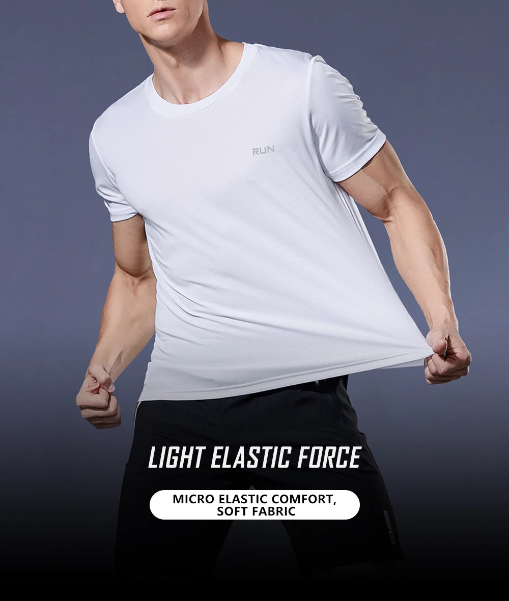 Men’s Quick-Dry Reflective Gym T-Shirt – Anti-Sweat Sportswear for Running, Basketball, Fitness