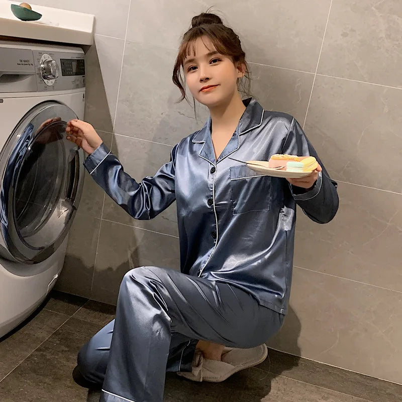 itle: Women's Satin Pajama Set