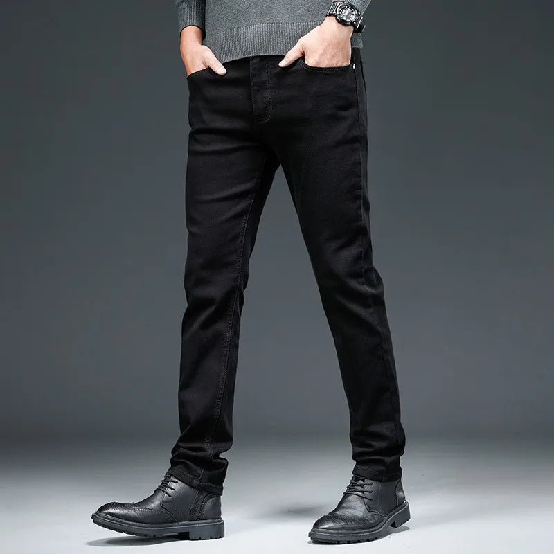 Men’s Casual Straight-Leg Denim Jeans