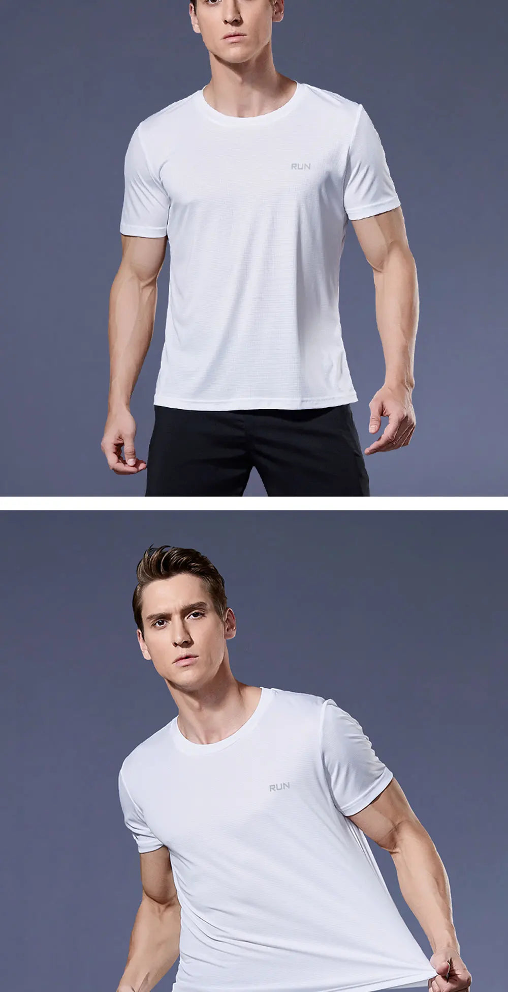 Men’s Quick-Dry Reflective Gym T-Shirt – Anti-Sweat Sportswear for Running, Basketball, Fitness