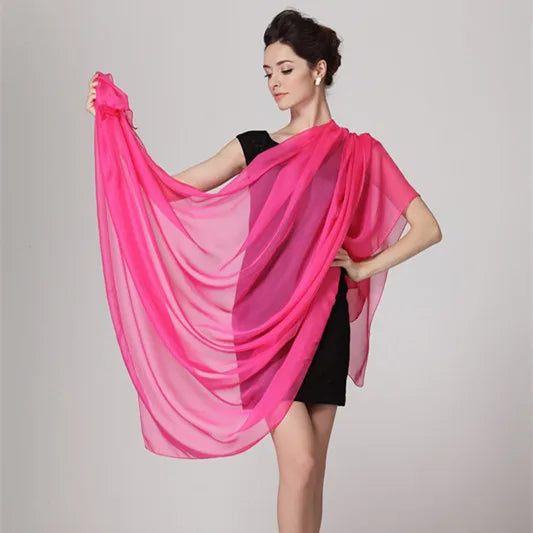 Ladies Autumn Winter Long Design Cape New Arrival 100% Silk Shawl Scarf