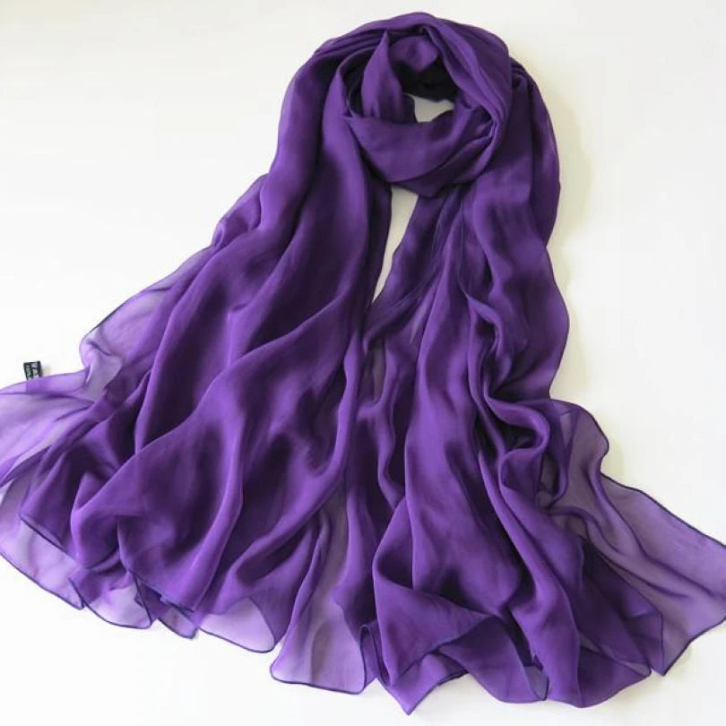 Ladies Autumn Winter Long Design Cape New Arrival 100% Silk Shawl Scarf