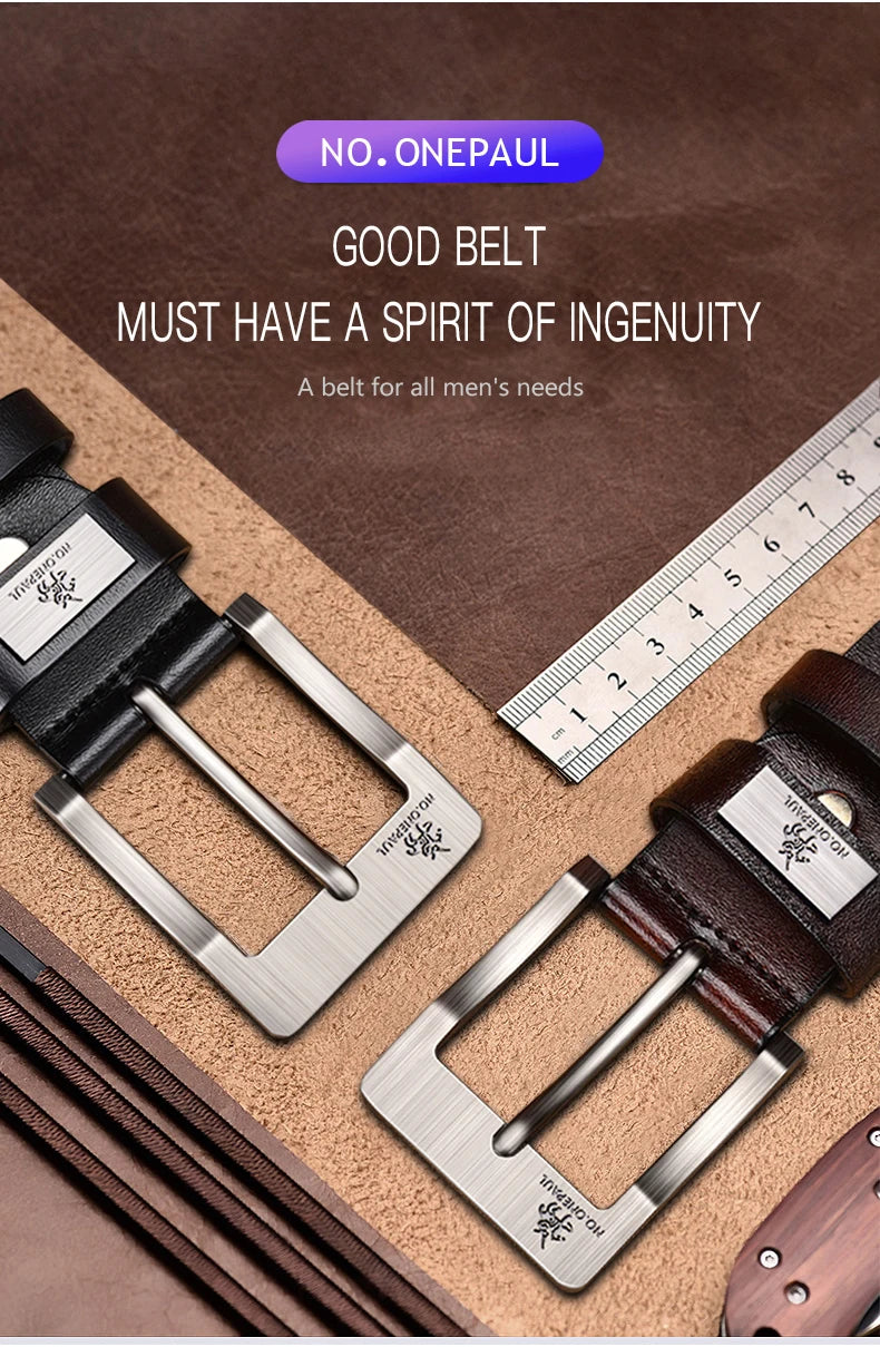 JIFANPAUL Casual Metal &amp; PU Belt for Men – Stylish, Adjustable, Durable Accessory