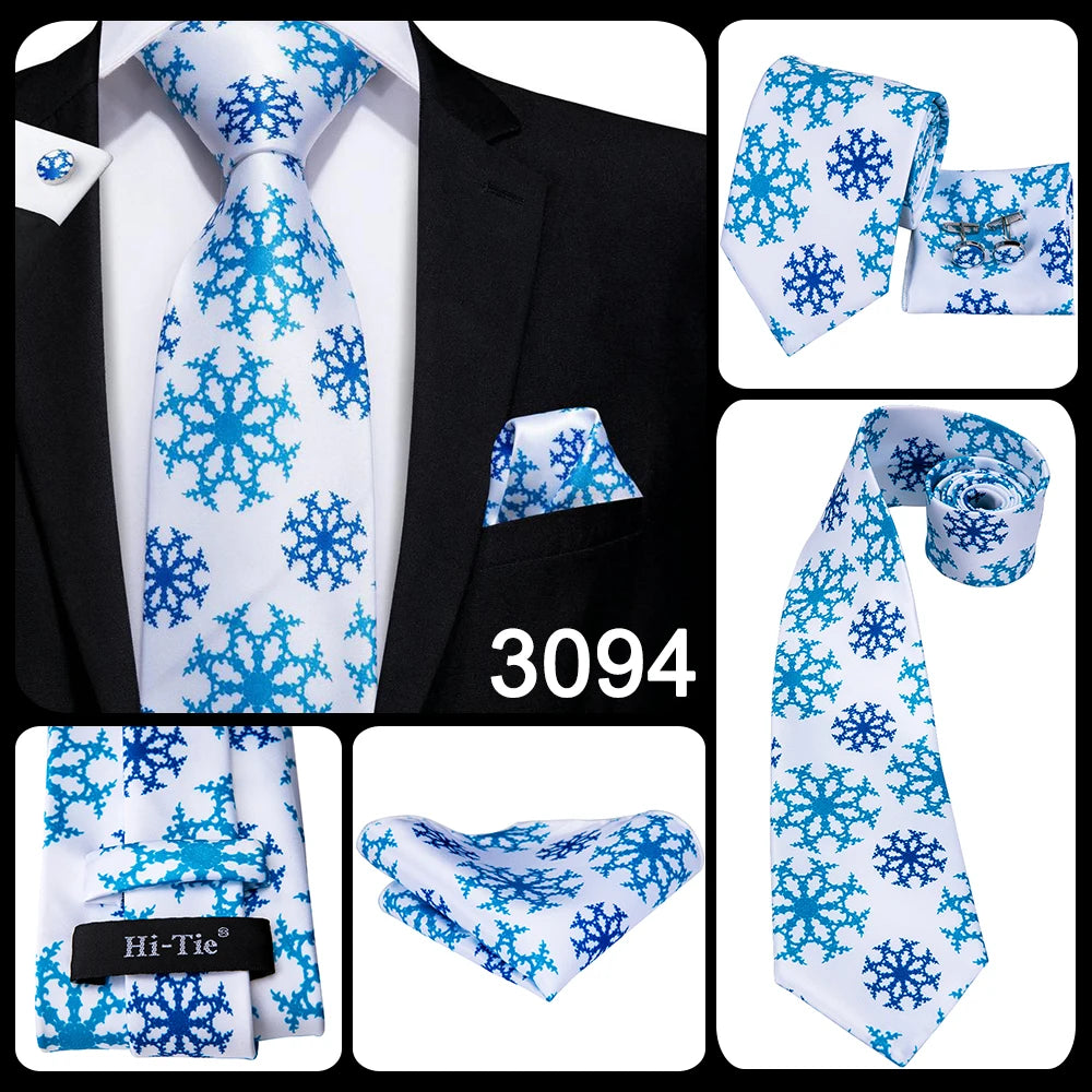 Hi-Tie Silk Neck Tie Set for Men – Patchwork Design