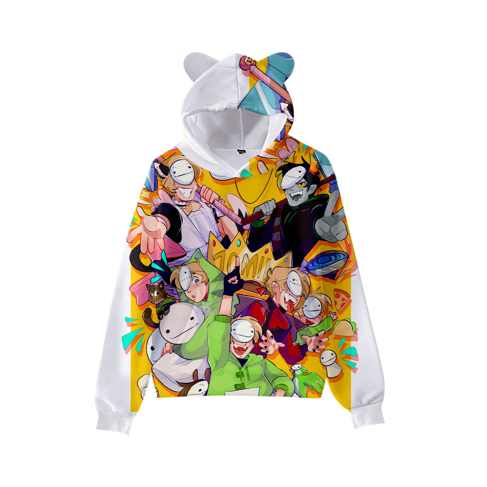 Men’s Casual Cartoon Hooded Hoodie – Spring and Autumn by NoEnName_Null