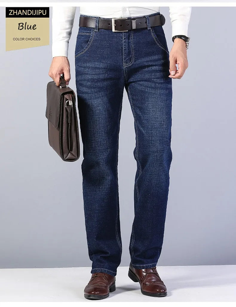 Men’s Casual Straight-Leg Denim Jeans