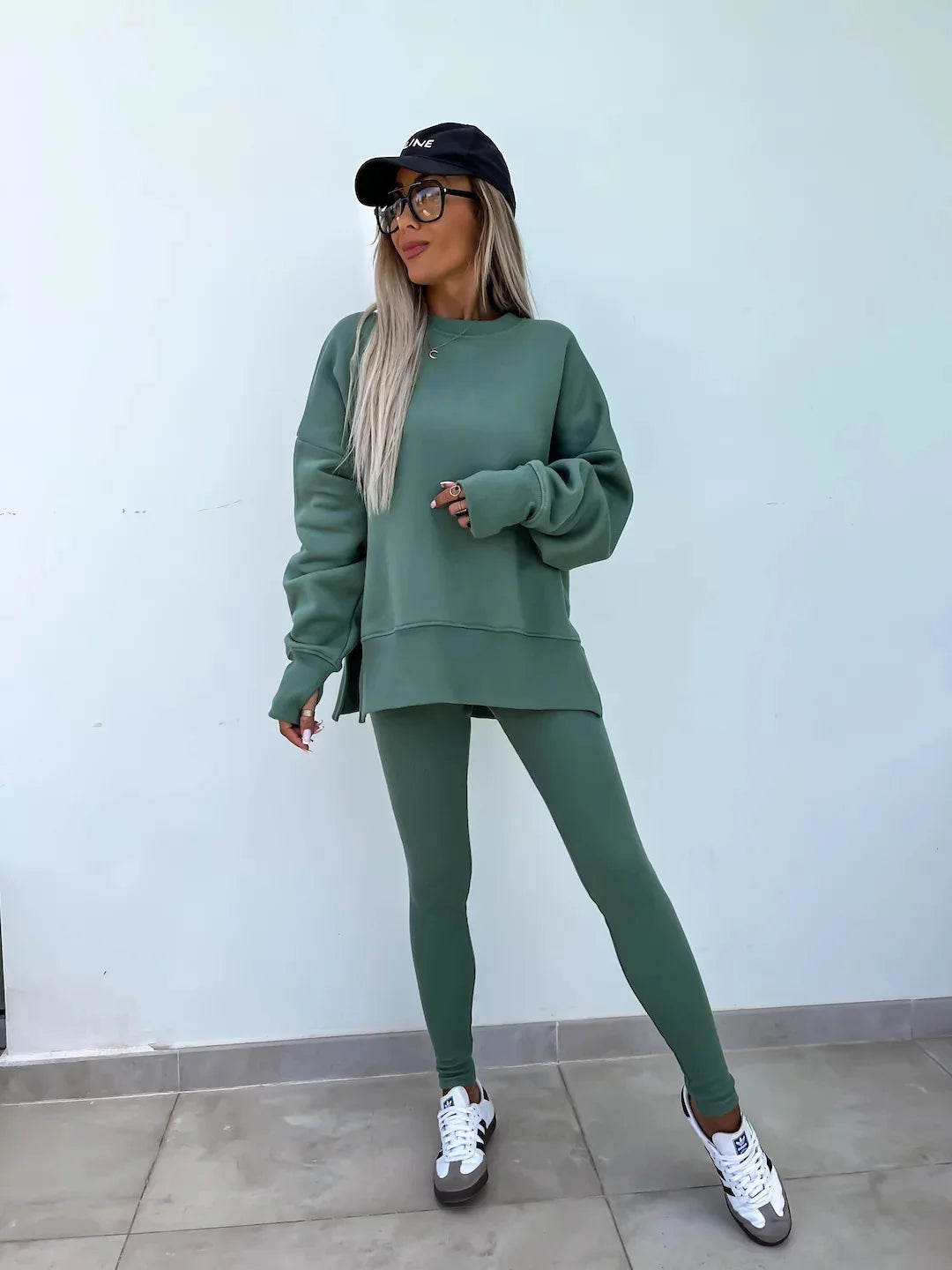 Women's  Spring Casual Tight Trousers Loose Hoodie Set New Elegant 2-Piece Sets for Women