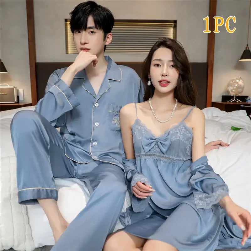 Women's Ice Silk Robe Set